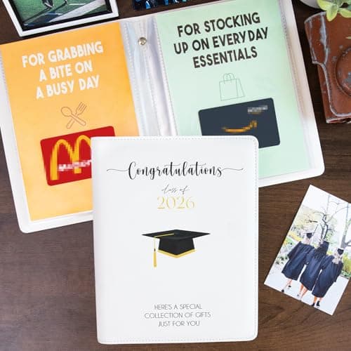 2026 Graduation Gifts - Graduation Photo Album with 24 Pages - High School Graduation Gift Card Book - First Year of College Survival Kit from Parents for Her Him Women Men Girls Boys Teens Students - Image 1
