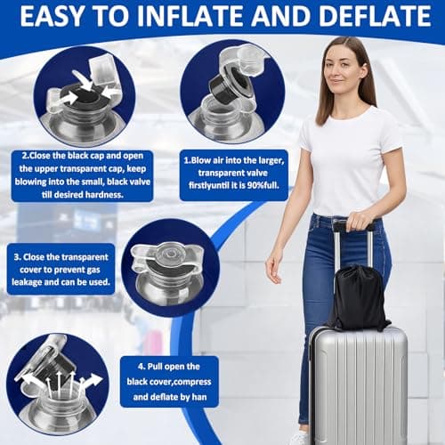 Inflatable Leg Pillow for After Surgery – Leg Elevating Pillow for Back Support,Swelling & Circulation,Portable Wedge Pillow for Leg Support,Travel,Recovery,Knee Surgery,Back Pain & Everyday Comfort - Thumbnail 5