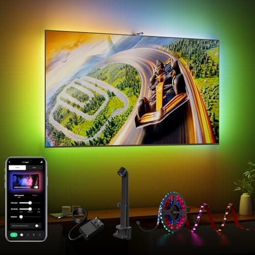 DeckTok TV Backlight LED 15ft - TV Backlight Sync to Screen PC Monitor for 55-75 Inch RGB LED Strip Lights Cuttable with Sensor Smart App Control Game & Music Sync Color Changing Light for Home Decor - Thumbnail 2
