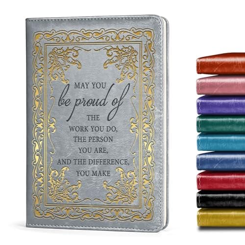 LBWCER Thank You gift May you be proud of the work you do, for Volunteer Staff Coach Nurse Teacher Social Worker Notebook Gift Travel Journal (May gray) - Image 1