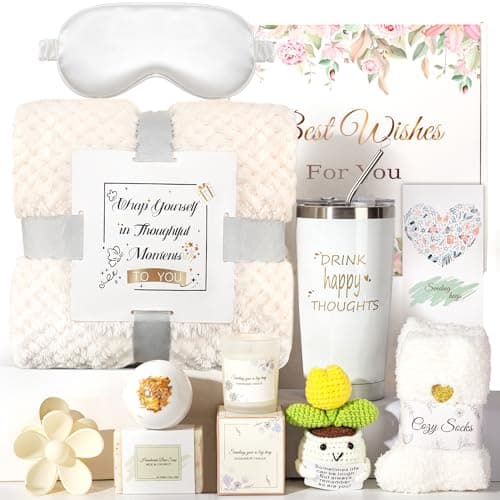 Mother's Day Gifts Set for Mom,Self-Care Gift Set for Women, Get Well Soon Gift Baskets, Spa Unique Birthday Gifts Box Feel Better Care Package, Thinking of You Gifts for Mom,Wife,Sister,Girlfriend - Image 1