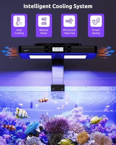 SEAOURA LED Reef Light for Corals, 120W Coral Lights for Reefs Aquarium Tanks, 395nm to 665nm Full Spectrum Programmable with 24/7 Custom Timer for Saltwater Fish Tank SPS LPS - Thumbnail 5
