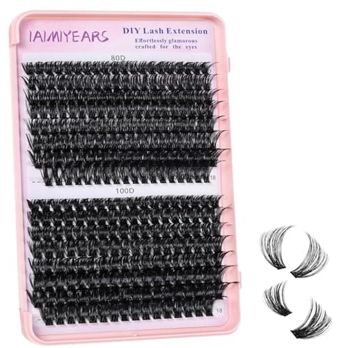 Lash Clusters Wispy 10-18mm 288pcs Volume Lash Extensions D Curvature Individual Lashes DIY Eyelash clusters Lashes fluffy false eyelashes(80+100D,0.07,10-18mm) - Image 1