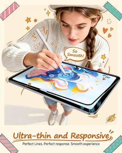 OMOTON PAPERSENSE Detachable Paper Screen Protector for iPad A16 /10th Gen - Thumbnail 3
