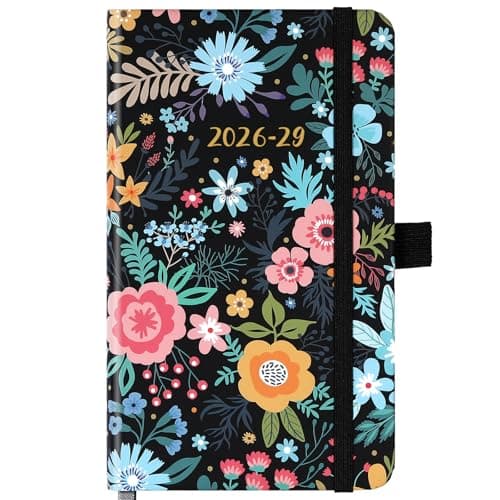 2026-2029 Pocket Planner/Calendar - Monthly Pocket Planner/Calendar with Pen Hold, July 2026 - June 2029, Inner Pockets and 63 Notes Pages, 6.6" x 3.7"