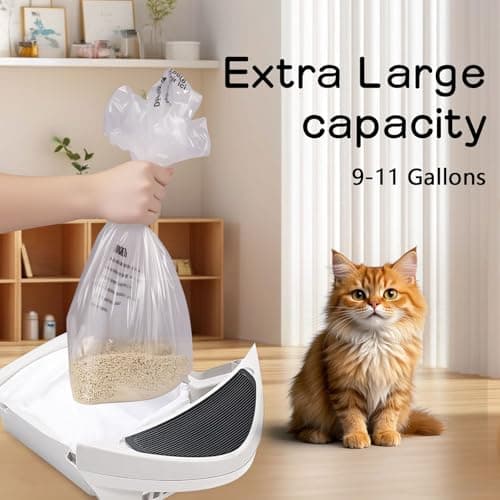 150 Pack Heavy Duty Self-Cleaning Litter Box Liners, Compatible with Litter-Robot 3/4, Extra Thick Waste Drawer Liners, 9-11 Gallons of Capacity, Easy to Empty - Thumbnail 2
