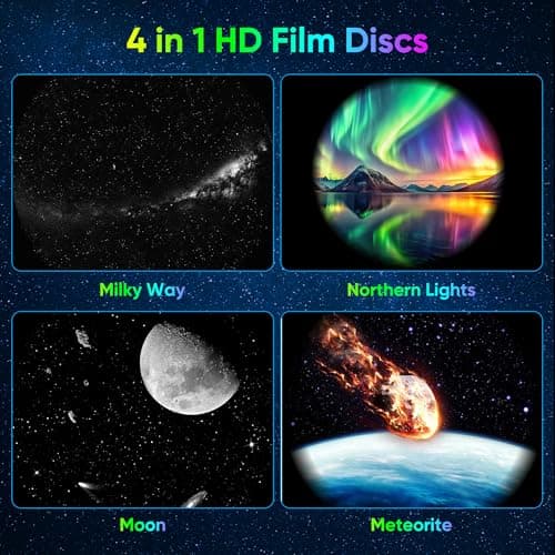 Galaxy Projector for Car,4 in 1 Portable Car Roof Star Projector,360° Rotating Galaxy Light Projector with Adjustable Knob for Car,Gifts,Room Decor - Thumbnail 2