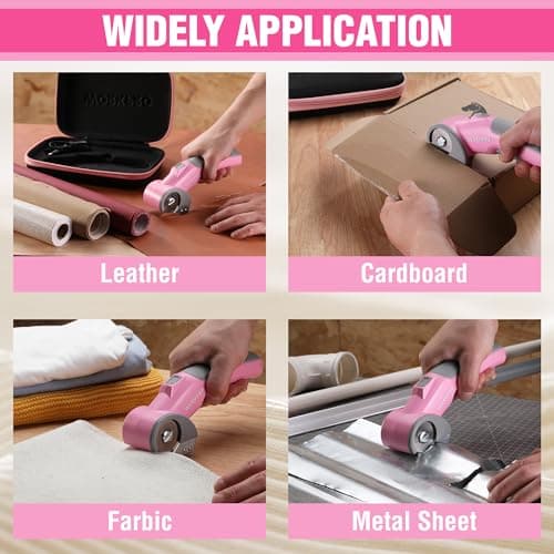 WORKPRO Cordless Electric Scissors, 4V Rotary Cutter for Cardboard Carpet Leather Plastic, 2000mAh Rechargeable Powerful shears with Storage Case - Thumbnail 5