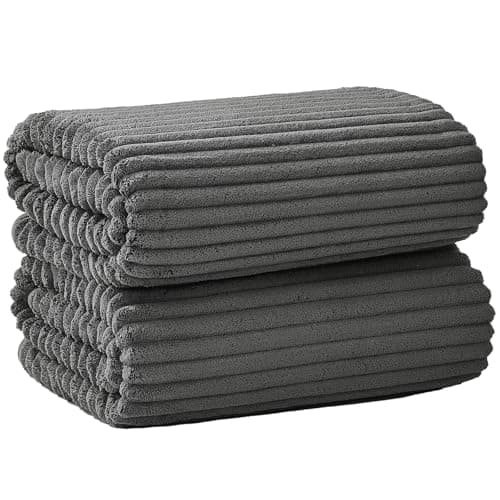 NALIVO Oversized Bath Sheets 40x80 Inches Extra Large Bath Towels for Adults Super Soft Quick Dry Highly Absobent Microfiber Shower Towels for Bathroom, Pool, Gym, Yoga Towel (Charcoal Gray, 2Piece) - Image 1
