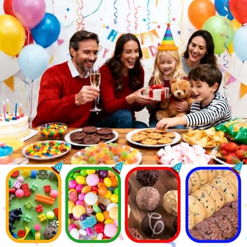 TESKEUP Party Favor Bags for Birthday Goodie Bags - Bulk Treat Gift Bags for Candy, Cookies, Snacks, Happy Birthday Party Supplies Classroom Treats, and Event Gifts (30 Pcs) - Thumbnail 3