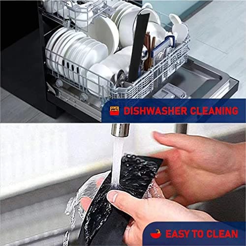 Silicone Kitchen Stove Gap Covers, Kitchen Counter Gap Anti-Slip Non-Tacky Filler Seals Spills Between Counter, Stovetop, Oven, Washer, Heat-Resistant，Set of 2 (21 Inches, Black) by liboyixi - Thumbnail 6