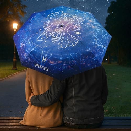 ECOBRELLA Travel Folding Umbrella with Constellation Pattern-Gift for Women and Kids - Thumbnail 2
