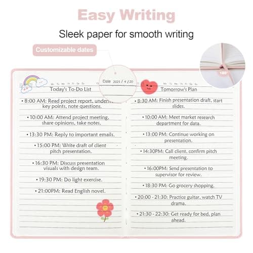 SUQJOY Lined Journal Notebooks for Writing, 100 GSM Thick Paper, 1 Pack Hardcover Notebooks, A5 College Ruled Notebook, Journaling Notebook for School/Travel/Office (Pink- 1 Pack) - Thumbnail 5