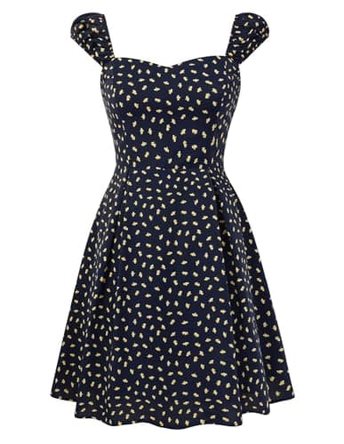 Belle Poque Women's Summer Mini Floral Dress 2026 Cap Sleeve Beach Short Sundresss Square Neck Cute Dress Floral XLarge - Image 1