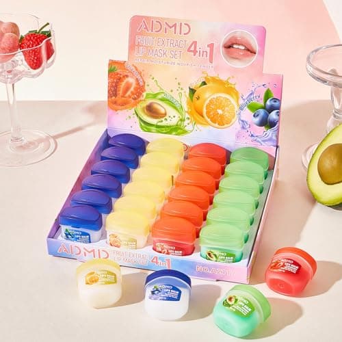 24-Pack Lip Balm Bulk Assorted Fruit Lip Care Products Set Hydrating, Lip Mask Multi Pack Moisturizing for Dry Lips - Thumbnail 6