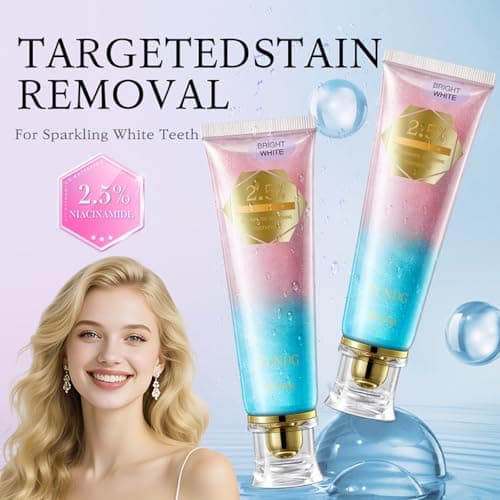 TLNDG 2.5% Niacinamide Whitening Toothpaste for Teeth and Gum Care, Enamel Strengthening & Fluoride Free Formula, 3.53 Oz (1) - Thumbnail 2