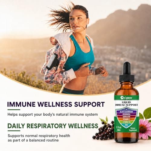 Zinc Quercetin Echinacea Elderberry Vitamin C D3 Liquid Immune Support - Thumbnail 3