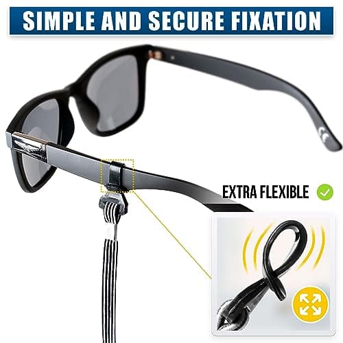 SIGONNA Eye Glasses String Holder Straps - Sports Sunglasses Strap for Men Women - Eyeglass Holders Around Neck - Glasses Retainer Cord Chains Lanyards - Thumbnail 4