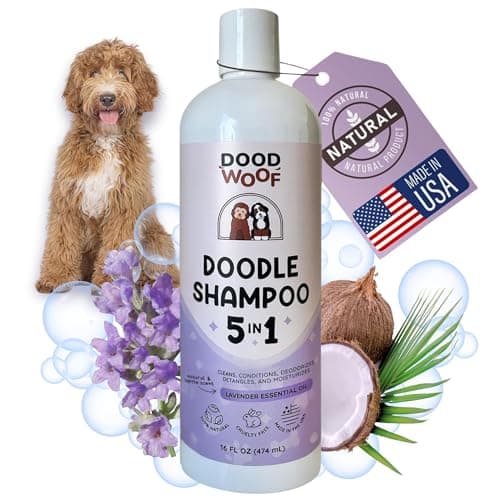 Dood Woof Dog Shampoo and Conditioner for Doodle - All Natural Dog Shampoo for Smelly Dogs, Sensitive Skin Pet Shampoo for Dogs, Goldendoodle, Doodles, Poodle, Puppy Shampoo and Conditioner - Dog Soap - Image 1