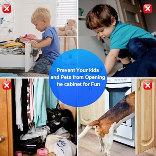 10 Pack Magnetic Cabinet Door Catch, Ultra Thin Cabinet Door Magnets, Adhesive Drawer Magnets to Stay Closed, Stainless Steel Cabinet Latch Easy to Install with Double Sided Tape, Thickness 0.08in - Thumbnail 6