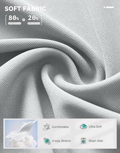 G Gradual Joggers for Women 4 Pockets High Waisted Athletic Jogger Pants Soft Lightweight Sweatpants for Workout Running, Bright Grey, Small - Thumbnail 6