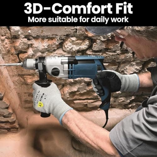 High Level Cut Resistant Work Gloves for High Risk Work, ANSI A7 Cutting Gloves with Reinforced Thumb, Used for WoodWorking, Construction, Non Slip, Durable, Breathable & Cool, XL, 1 pair, PR3727 - Thumbnail 3