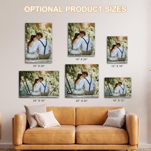 WEGA Custom Canvas Prints with Your Photos (Framed 8X10) Upload Your Image/Photo-Customized Personalized Photo Gifts to Canvas,Wall Art Canvas Printing Christmas Gifts for Pets Family Baby Wedding - Thumbnail 5