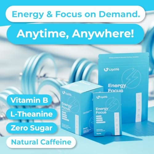 UPLIFE Energy Gum & Mints 60 Pieces (30 Each) – Made in USA - 40mg Natural Caffeine + 80mg L-Theanine + Niacin Vitamin B3 & B12 – Sugar-Free, Vegan – Caffeine Gum & Mint – Peppermint Flavor - Thumbnail 5