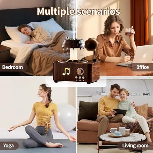 Kaaeiccr Essential Oil Diffuser, Humidifiers For Bedroom, 250ml Cool Mist Rain Diffuser, 7 Colors LED Ambient Light & Auto Shut-Off When Water Runs Out, for Office, Study Room, Yoga, Relaxation & Home - Thumbnail 6
