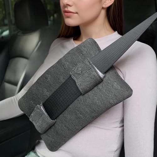 BEYOUDO Seat Belt Pillow Post Surgery, Chemo Port Pillow for Seatbelt Chest Protector Chemo Patients Pacemaker Heart Surgery Recovery Support Cushion Gifts Women with Insert Ice Pockets - Image 1