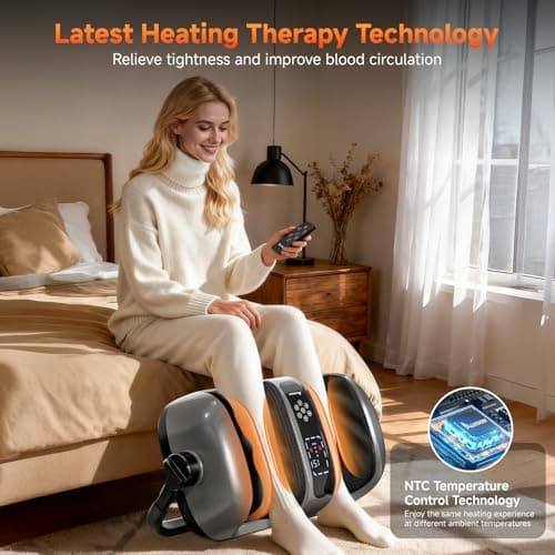 ALLYOUGER 2026 Upgraded Foot Massager with Heat - Shiatsu Deep Kneading Machine for Plantar Fasciitis, Neuropathy & Circulation - 5 Intensities, 4 Modes - Ideal Gifts for Women & Men - Thumbnail 3