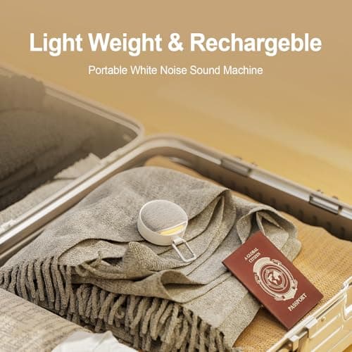 Hotmoon Portable White Noise Sound Machine 12 Soothing Sounds | Omini SE | 8 Night Light Colors | 4 Timers | Powerful Battery | Memory Function | for Home, Travel, Nursery Gift for New Mom & Baby - Thumbnail 6
