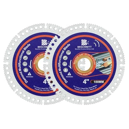 BRSCHNITT Indestructible Disc for Grinder 4inch 2pcs-7/8 Arbor Multifunctional Cutting Discs for Smooth Cutting, Chamfering, Grinding Materials - Image 1