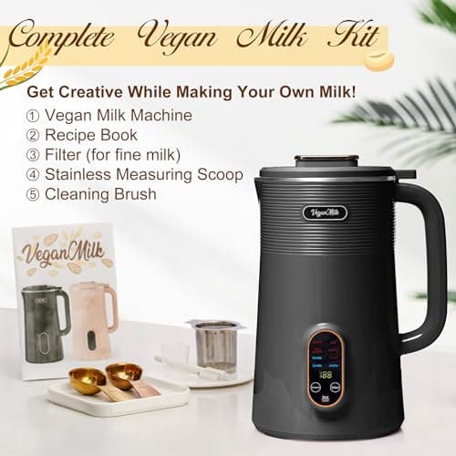 Nut Milk Maker Machine, Almond Milk Maker Machine, Soy Milk Maker Machine, Oat Milk Maker Machine - 8 in 1 Plant Based Milk Maker Machine Works as: Nut Milk Machine, Soymilk Maker & Soup Maker Machine - Thumbnail 2