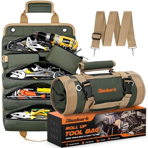 Gifts for Men, Roll Up Tool Bag, Anniversary Birthday Gifts for Men Dad Husband Him Boyfriend, Father Day Gifts for Dad Who Have Everything, Portable Tool Organization for Mechanic Welding Electrician - Image 1