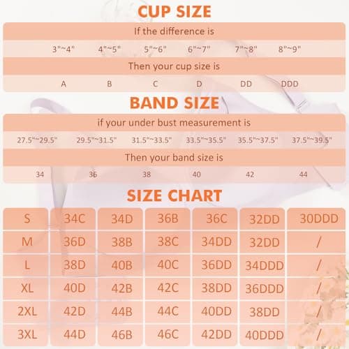 Wireless Jelly Bras for Women V Neck Seamless No Underwire Tshirt Bras Comfortable Padded Bralettes Everyday Bra with Support(A1#Pink(v Neck),Large) - Thumbnail 6