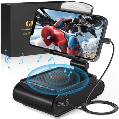 Birthday Gifts for Men Him, Cell Phone Stand with Wireless Bluetooth Speaker and Charging Function 360° Rotable Angle Adjustable, Unique Mens Gifts for Dad Husband Boyfriend, Cool Gadgets for Men - Image 1
