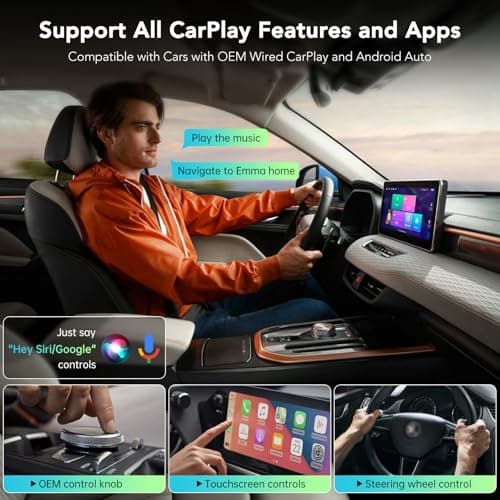 Wireless CarPlay Adapter 2026, Convert Wired to Wireless CarPlay Adaptor for Apple, Compatible with Cars with Factory Wired CarPlay for iPhone & Android with USB/USB-C Port (Light Grey) - Thumbnail 2