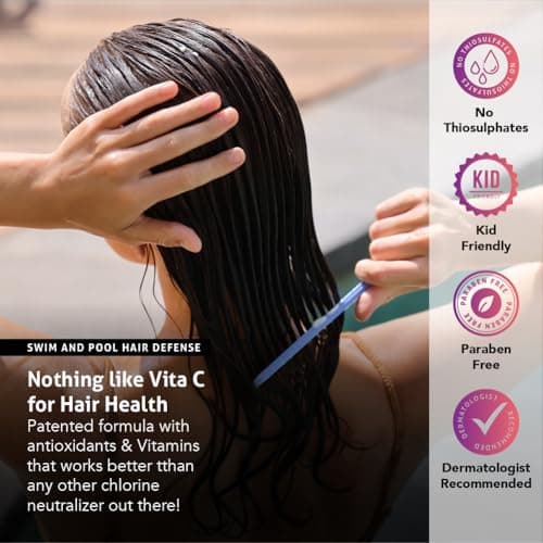 Vita C® After Swim™ Swimmers Conditioner Eliminates Chlorine, Swim Tested Treatment Infuses Moisture to Restore & Protect your Hair, Patented Formula, Hydrate, Rejuvenate & Repair - 8 Fl Oz - Thumbnail 3