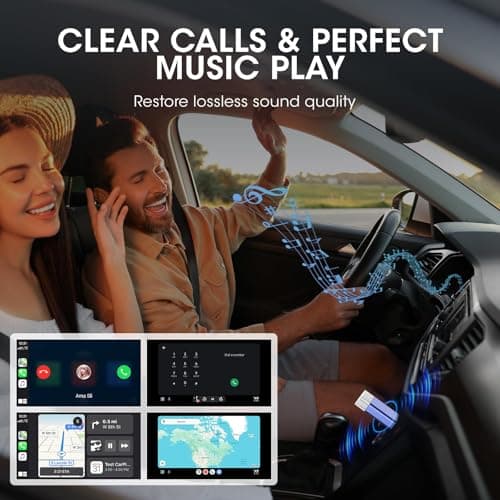 2in1 Mini Wireless Carplay Adapter for Apple iPhone & Android Auto,Plug in Auto Play Wired to Wireless Small Dongle Car Adapter for Cars 2016+ Toyota/Honda/Cadillac/Ford/Chevrolet/Jeep - Thumbnail 5