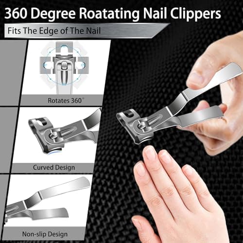 Werlla Werlla Toenail Clippers for Seniors Thick Toenails, Heavy Duty Toe Nail Clippers Adult Thick Nails Long Handle, Large Toenail Clippers for Thick Nails 8Pcs - Thumbnail 4