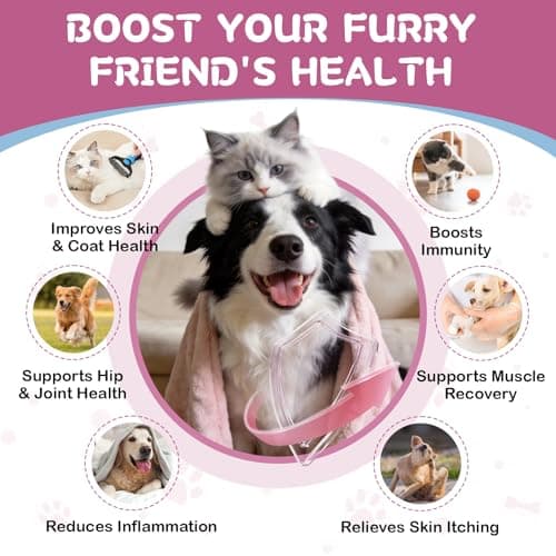 Petrivium Liquid Collagen for Dogs and Cats, 5 Types of Grass-Fed Collagеn (I, II, III, V & X) for Skin & Coat, Itch Relief, Hips & Joints with MSM, Biotin and Hyaluronic Acid, 2 Oz - Thumbnail 2