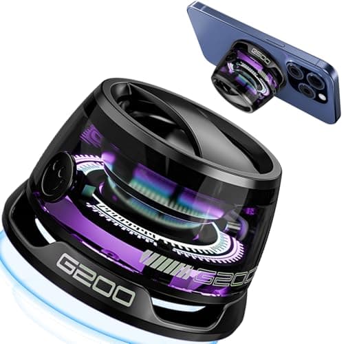 Xpoovv Magnetic Bluetooth Speakers,Small Bluetooth Speaker with Multi-RGB Color Light and Phone Holder for Metal Surface, Perfect Mini Speaker for Shower,Room,Bike,Car,Outdoor Gifts for Teens - Image 1