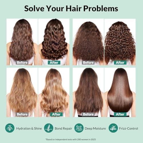 Eastgirl Collagen Hair Mask for Deep Conditioning - 4-Protein Repair with Moroccan & Jojoba Oils, Treats Dry Damaged Frizzy Hair, Nourishes & Strengthens with Panax Ginseng, 11 fl oz - Thumbnail 5