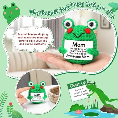 Positive Frog Gifts for Mom from Daughter Son, Mom Christmas Birthday Gifts - Thumbnail 2