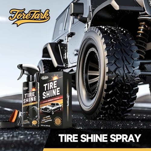 toretark Tire Shine Spray, Longer Lasting Ceramic Tire Coating, Deep High-Gloss Wet Look, User Friendly with Tire Shine Applicator, UV Protection for Cars, Trucks, RVs, and Motorcycles (16 fl oz) - Thumbnail 5