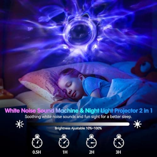 Robot Galaxy Lights Projector, APP Control Star Projector Nebula Light with Remote - Galaxy Star Night Light for Bedroom with Timer and White Noise Kids Adult Gifts for Christmas Birthdays - Thumbnail 5