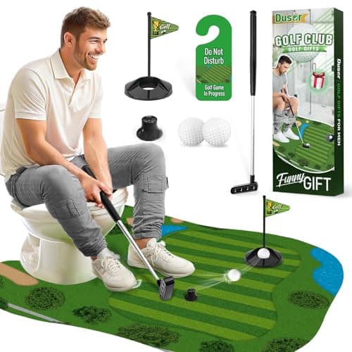 Toilet Golf Gifts for Men, Father‘s Day Gifts from Daughter Son Golf Game, Anniversary Birthday Gift for Men Dad Him Husband Boyfriend, Funny Gamer Toilet Game, Gag Gift for Him Who Have Everything - Image 1