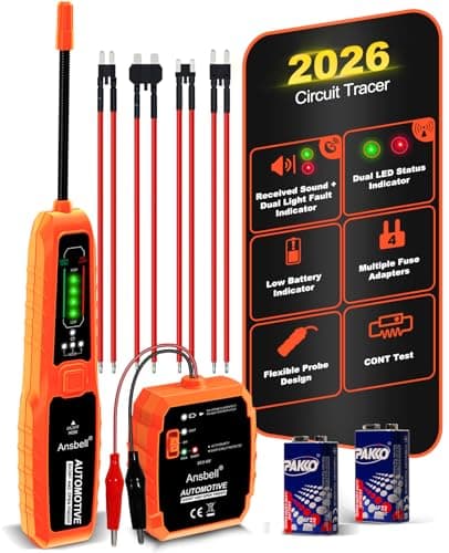 Ansbell Automotive Circuit Tracer & Short Open Finder, DC 6-42V Professional Electrical Wire Tracer with Tone Generator, Diagnostic Tool for Cars, Trucks, DIY Repair