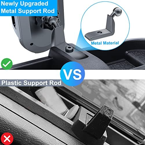 DIAMOOKY Phone Mount for 2018-2023 Jeep Wrangler JL JLU and 2020 2021 2022 2023 Gladiator JT Dash Multi-Mount Phone Holder w/Storage Tray Accessories, Not for Wrangler 4xe - Thumbnail 4